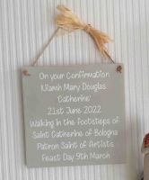 Personalised Wooden Handcrafted Confirmation Keepsake Plaque