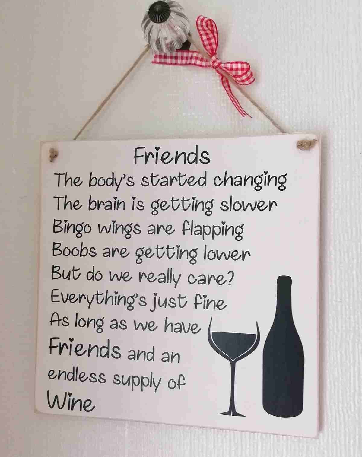 Hilarious Poem Square Friendship Plaque | Handmade To Order | Kenzo Crafts Hilarious Poem Square Friendship Plaque | Handmade To Order | Kenzo Crafts