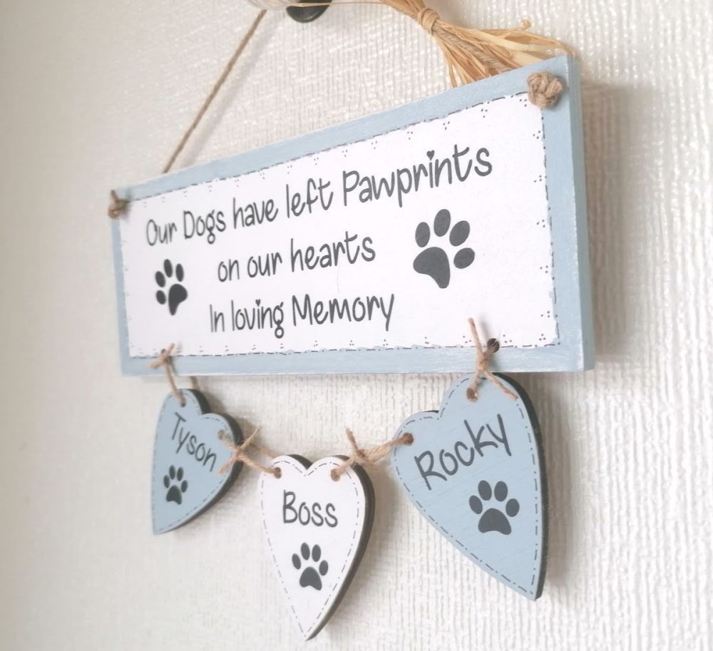 Handcrafted Wooden Canine Memory Plaque