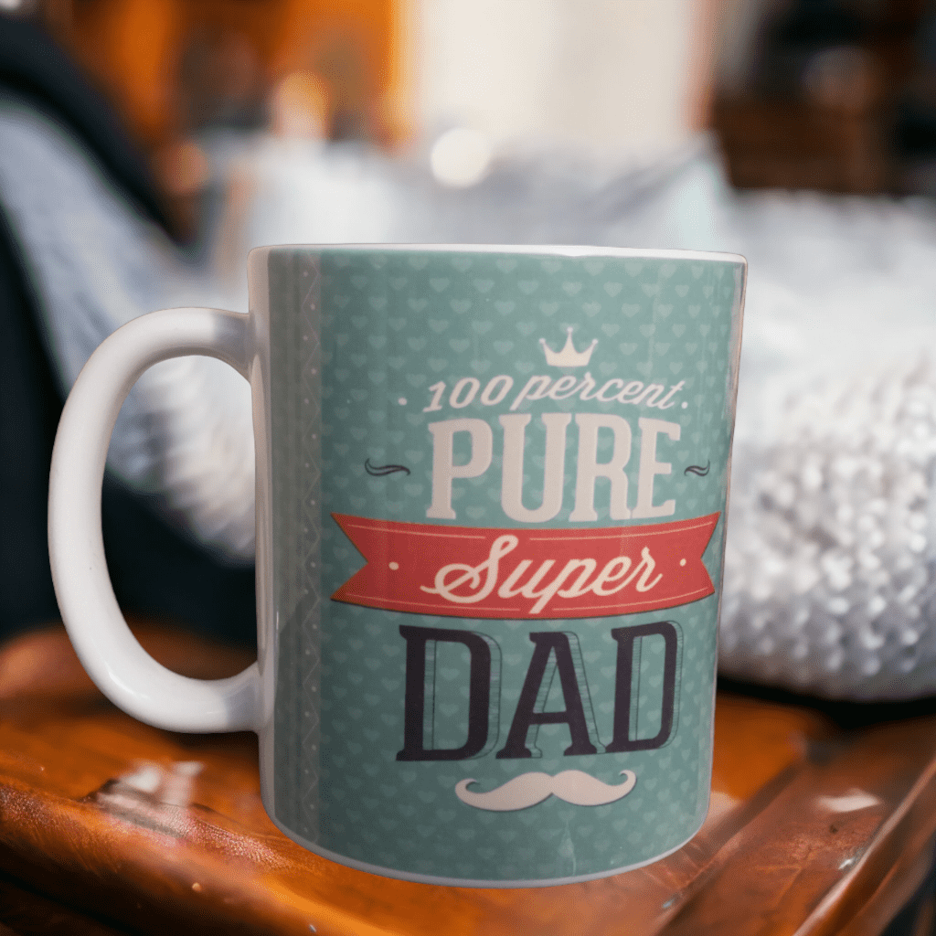 100% Pure Super Dad Ceramic Mug
