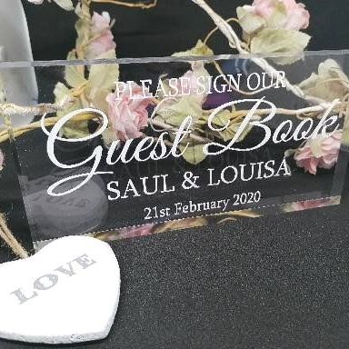 Personalised Acrylic Guest Book Plaque