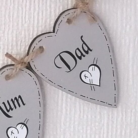 Single Heart To Add To Our Personalised Handmade Hanging Heart Keepsakes