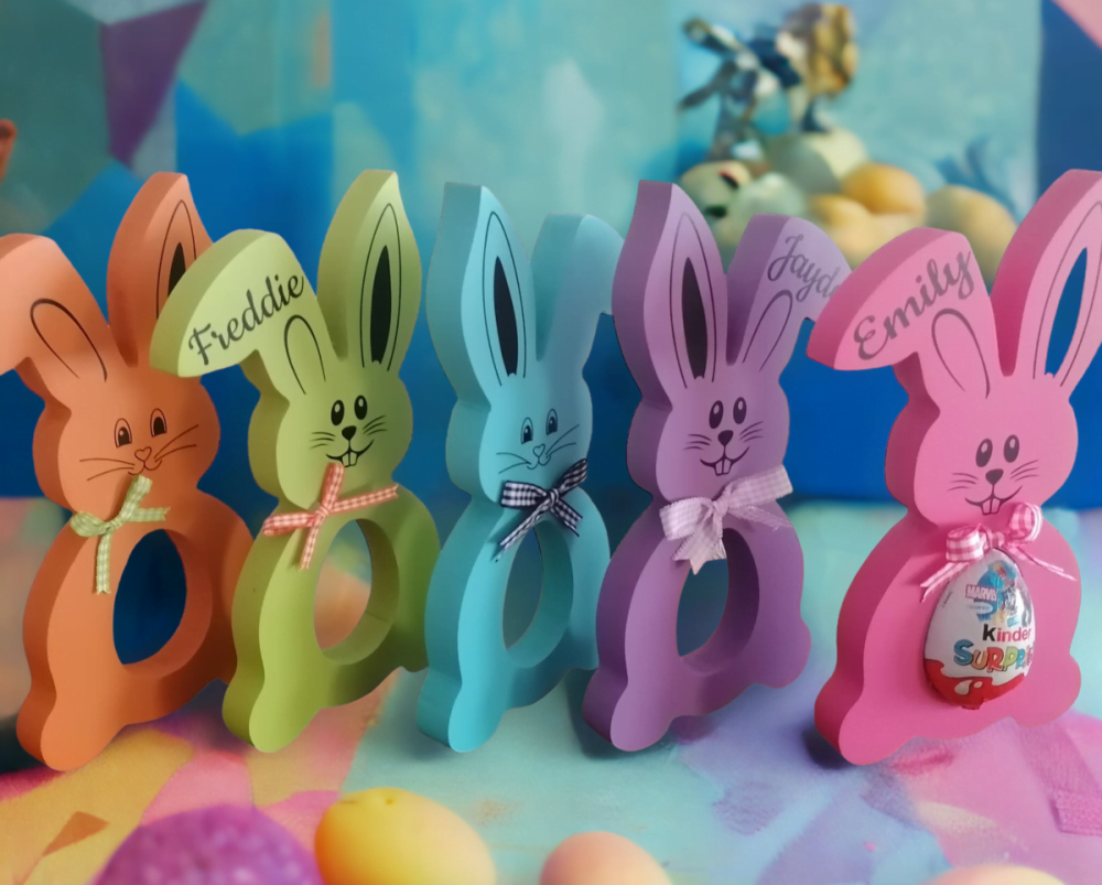 Easter Bunny Personalised Kinder Egg Holder