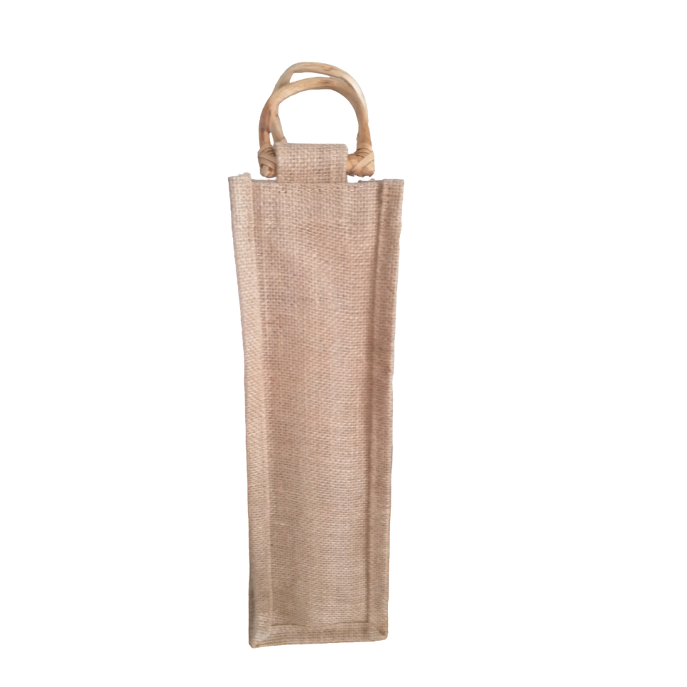 Personalised Hessian Bottle Bag Includes A Handmade Wooden Gift Tag
