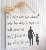 Handcrafted Wooden Memory Keepsake Plaque For A Father