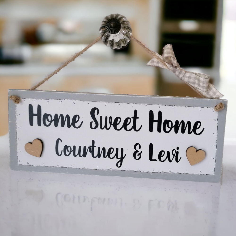 Handcrafted Personalised Housewarming Wooden Plaque