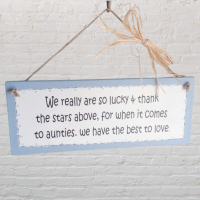 We Really Are So Lucky Handcrafted Wooden Keepsake Plaque