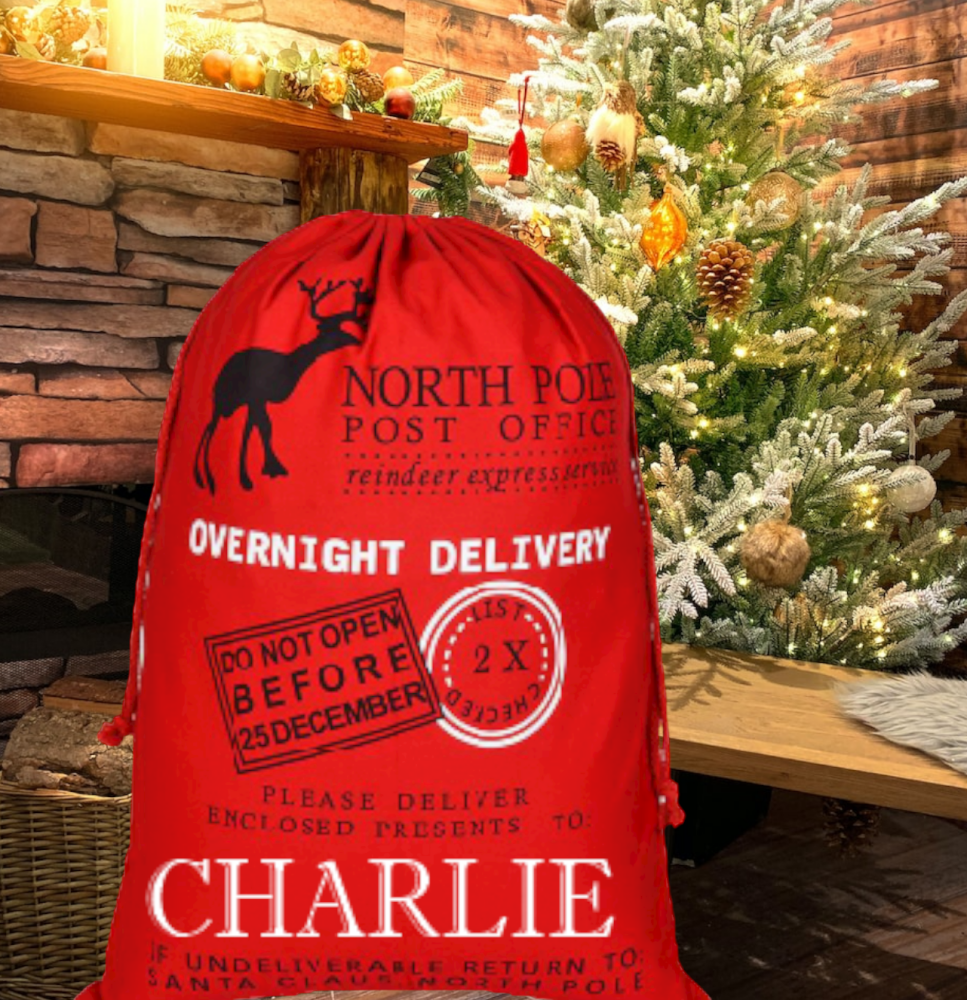 Personalised Christmas Toy Sack Red Version