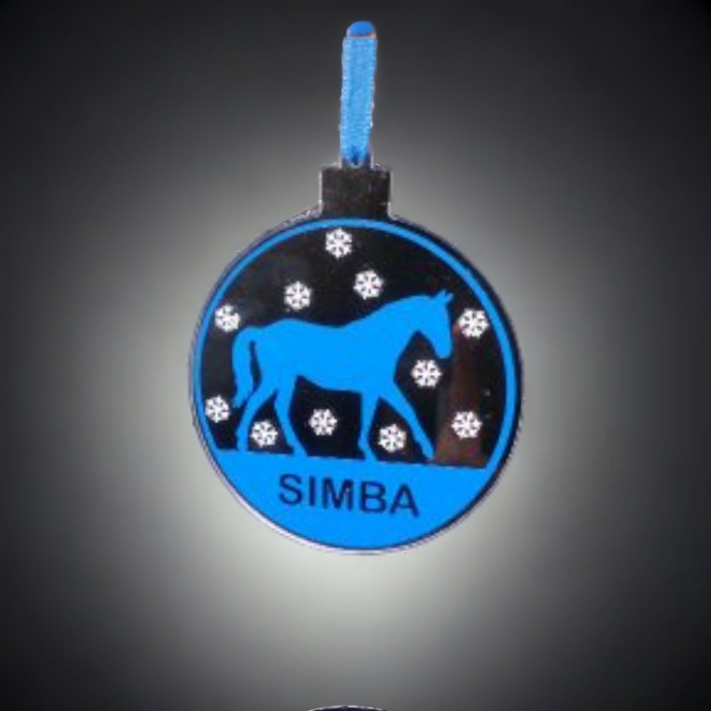 Personalised Festive Tree Bauble Decoration For Equestrians