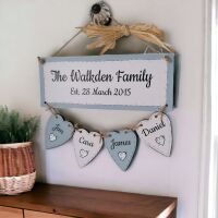 Wooden Handmade Family Keepsake Wall Hanging - Cookie Font