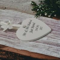 Handmade Personalised Wedding Heart Keepsake Gift