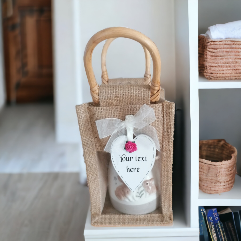 Personalised Luxury Gift Bag Includes Handmade Wooden Tag