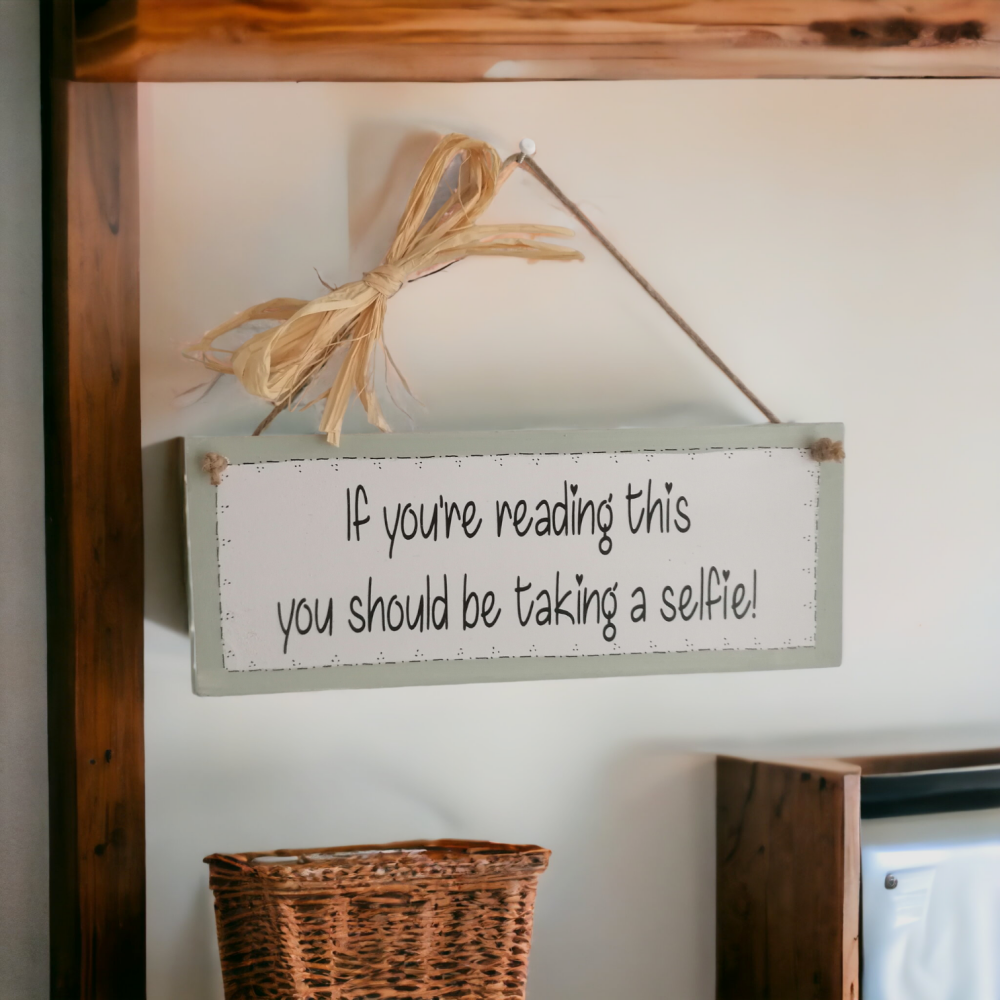 Chalk Painted Handmade Wooden Wall Hanging Plaque With Your Own Wording - Coloured Edges