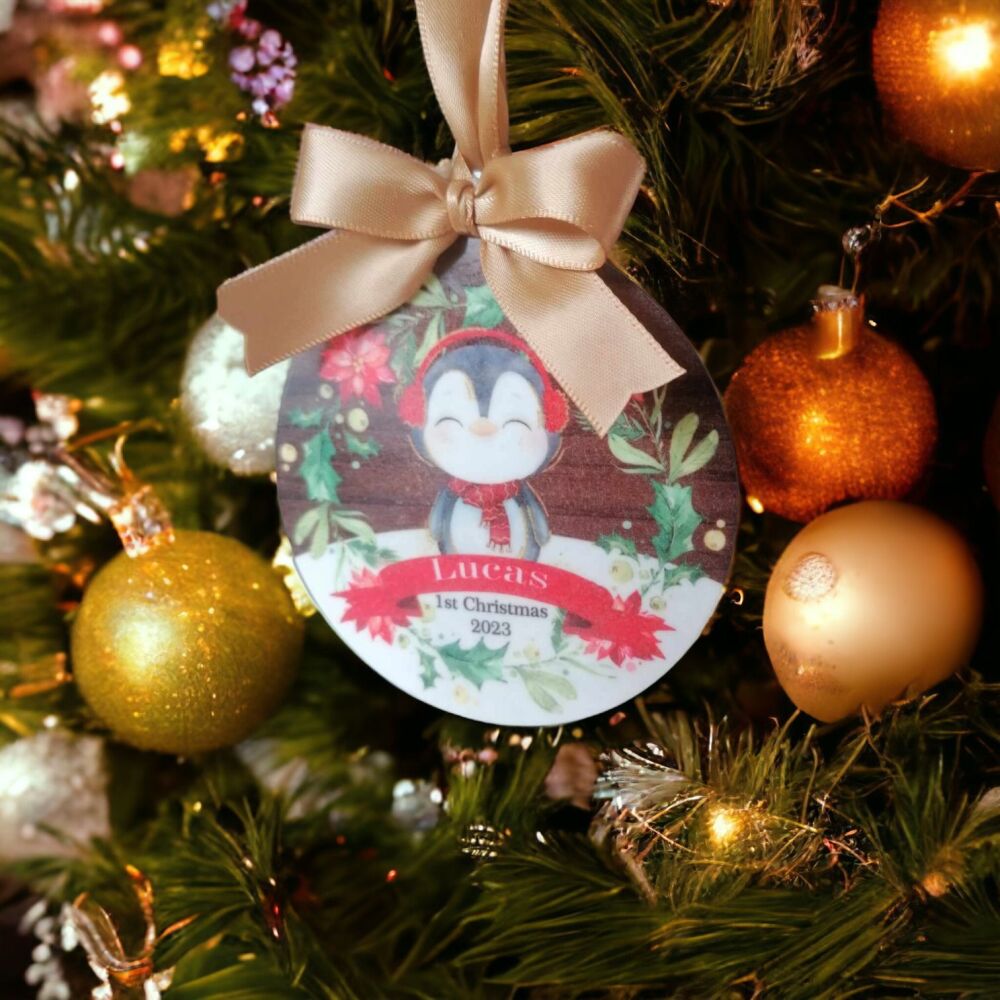 Baby's First Christmas Personalised Tree Bauble