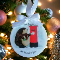 A Personalised Letterbox Festive Tree Bauble - From Our House To Yours