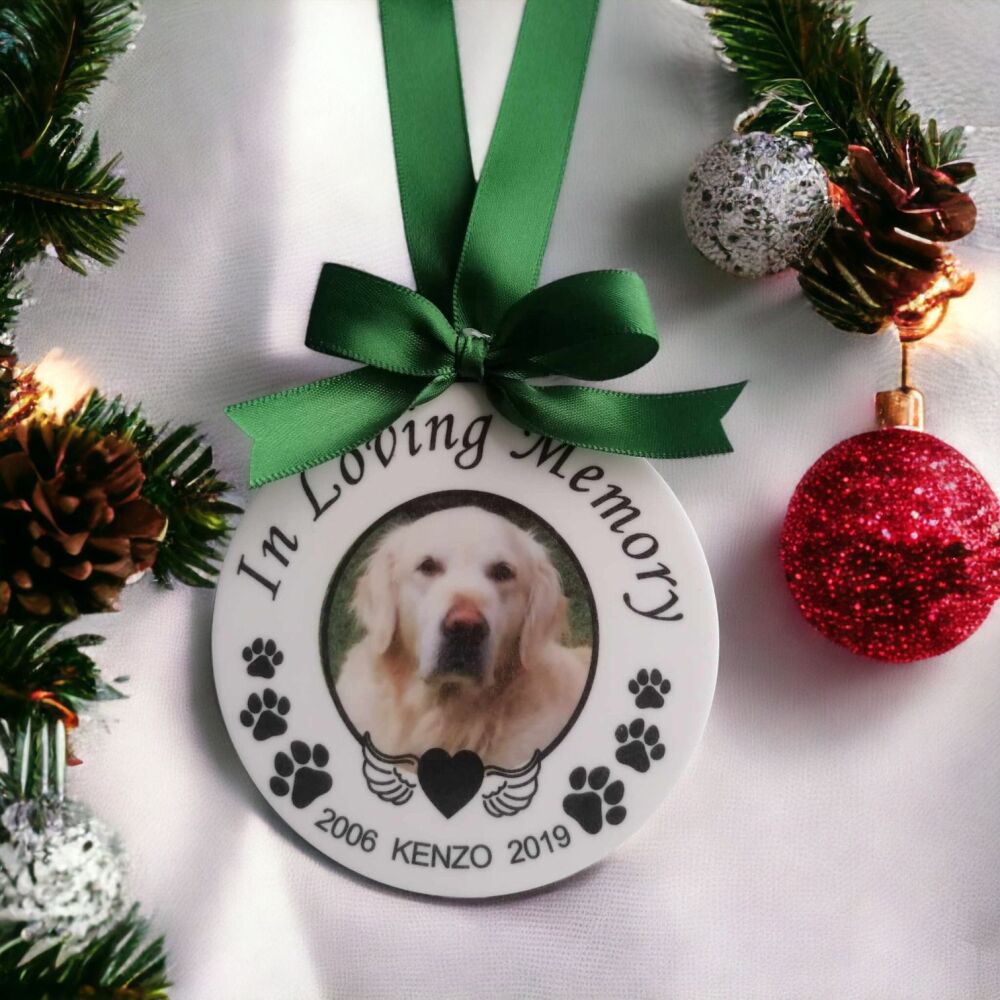 Personalised Memorial Christmas Keepsake Bauble For Dogs