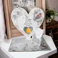 Personalised In Loving Memory  Photo Heart Including Rocking Chair - Robin Design