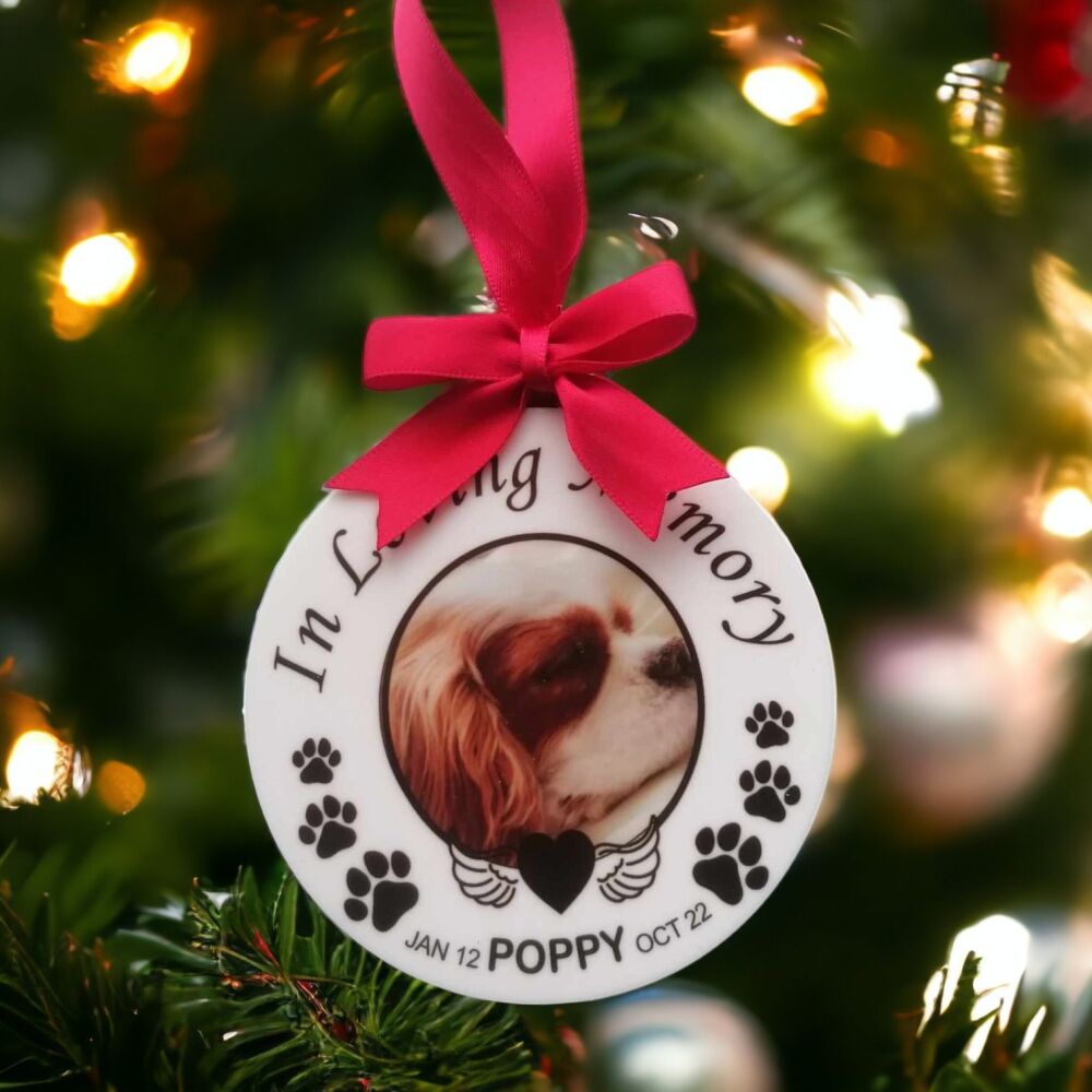 Personalised Memorial Christmas Keepsake Bauble For Dogs