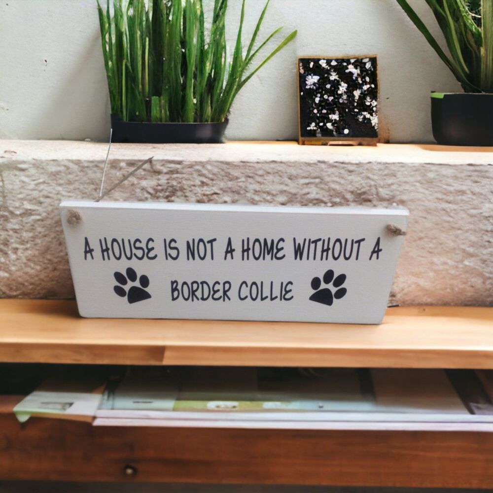 Handcrafted Home Is Wooden Hanging Plaque - Dog Hair