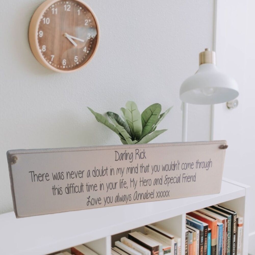 Large Chalk Painted Wall Hanging Plaque Using Your Own Text