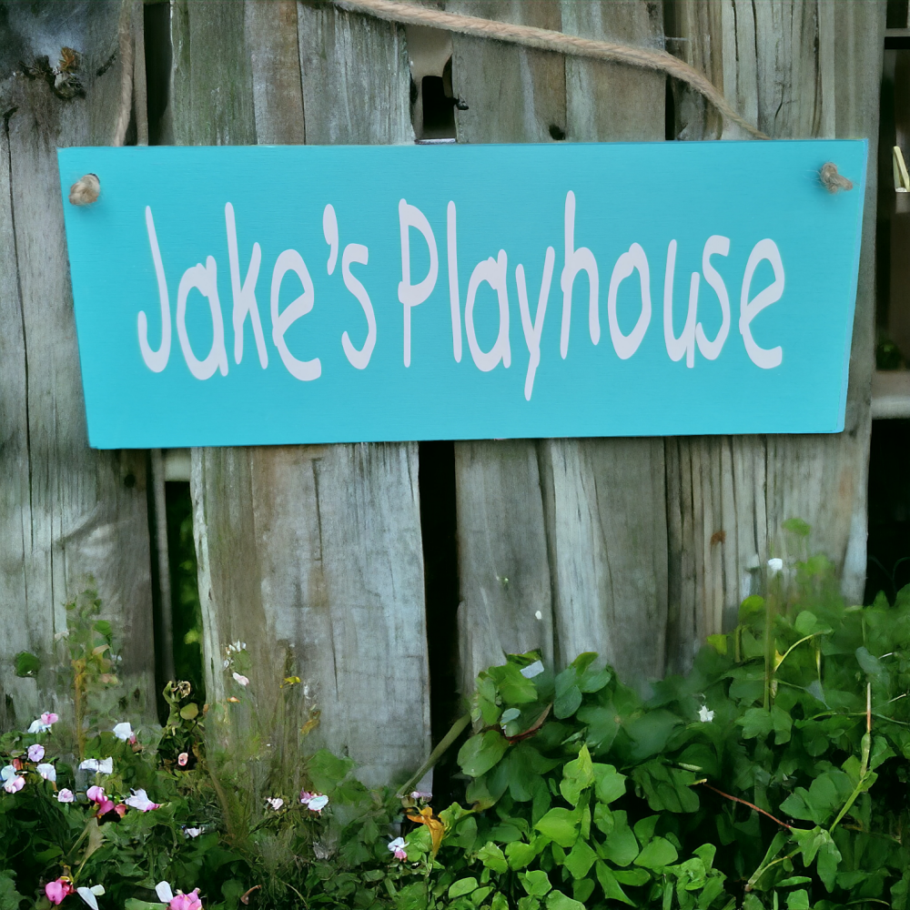 Personalised Children's Wooden Playhouse Sign