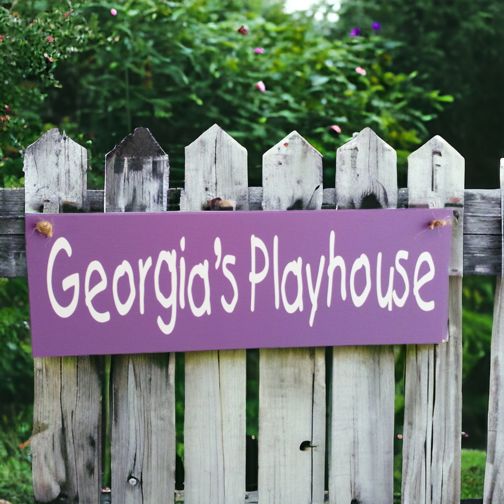 Personalised Children's Wooden Playhouse Sign