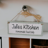 Wooden Handcrafted Personalised Plaque For The Kitchen