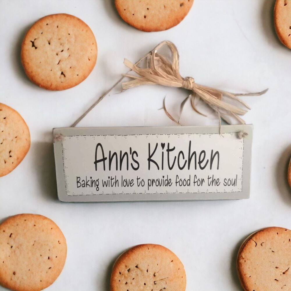 Wooden Handcrafted Personalised Plaque For The Kitchen