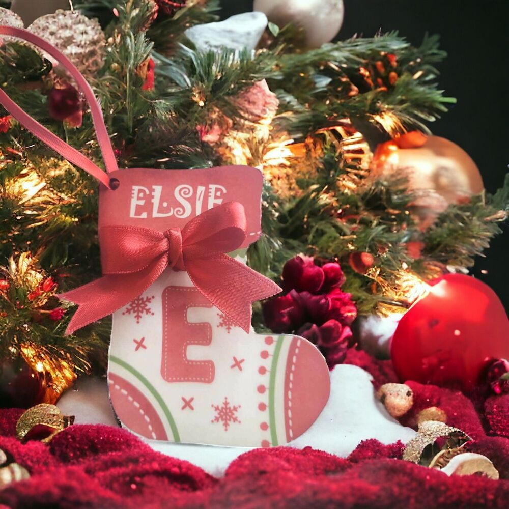Alphabet Initial Personalised Christmas Tree Decoration