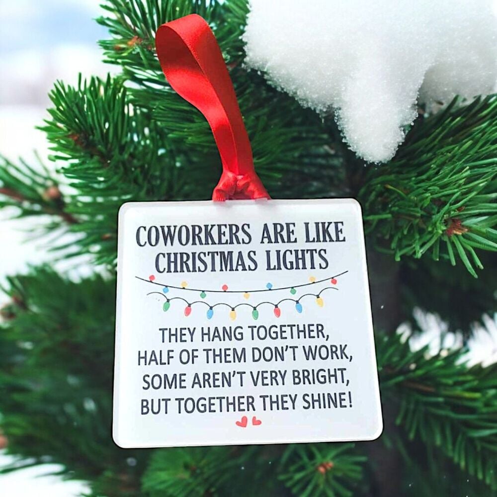 Funny Office/Coworkers Christmas Acrylic Tree Bauble