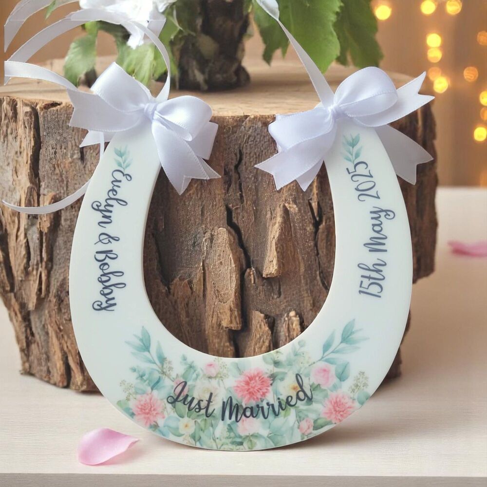 Personalised Wedding  Flowers Horseshoe