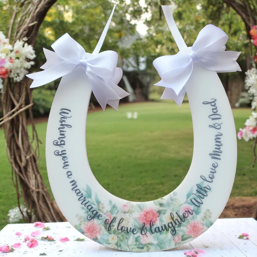 Personalised Wedding  Flowers Horseshoe