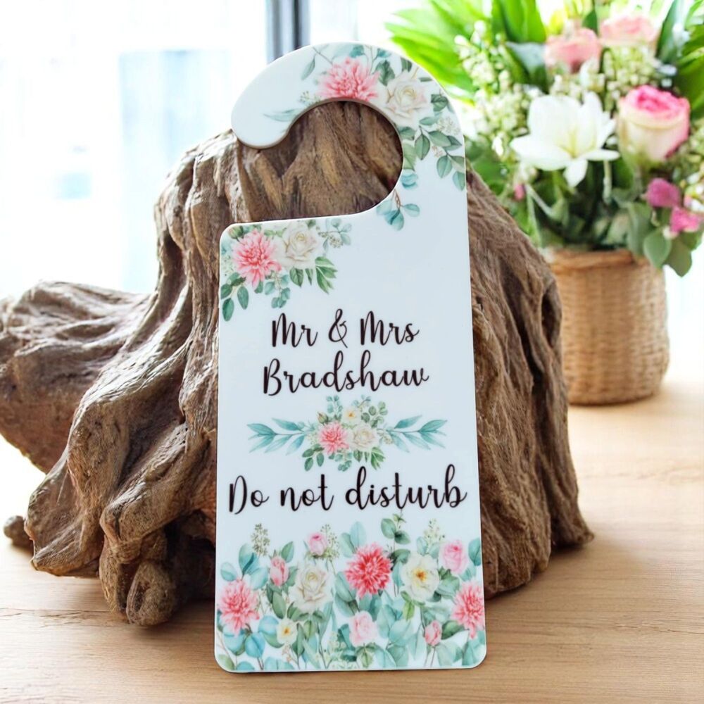 Do Not Disturb Honeymoon Hotel Personalised Door Hanger
