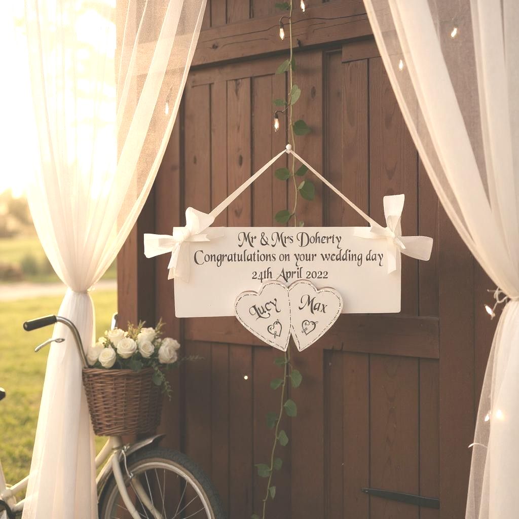 Personalised Handmade Wedding Keepsake Wall Hanging