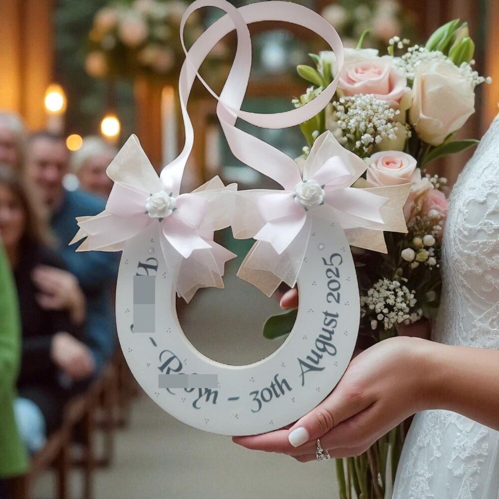 Personalised Handmade Wedding Keepsake Horseshoe