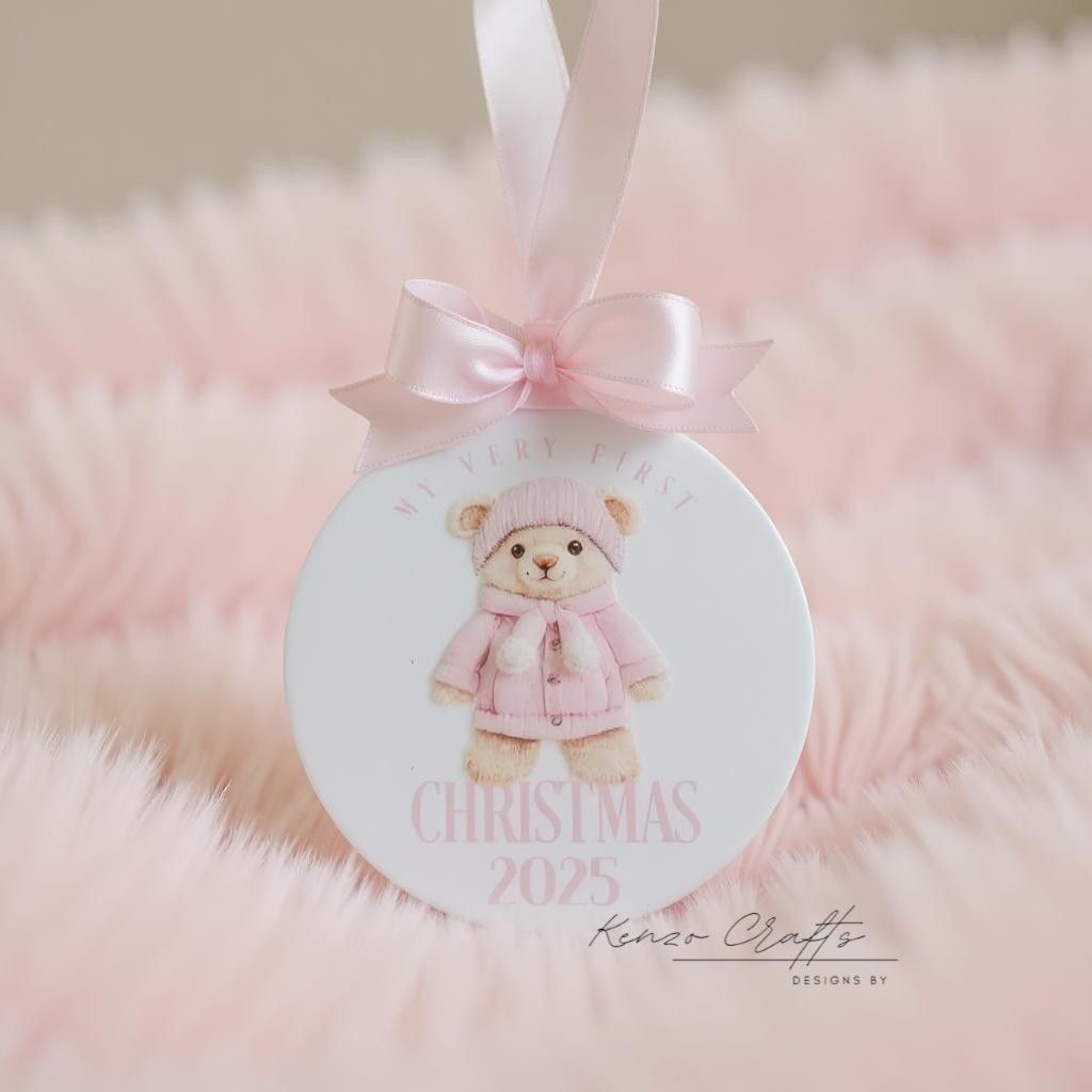 Baby's First Christmas Bear Tree Bauble