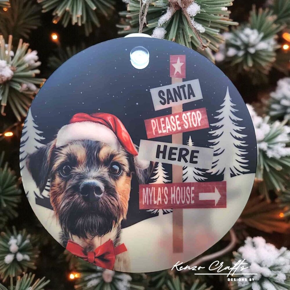 Personalised For Dogs Santa Please Stop Here