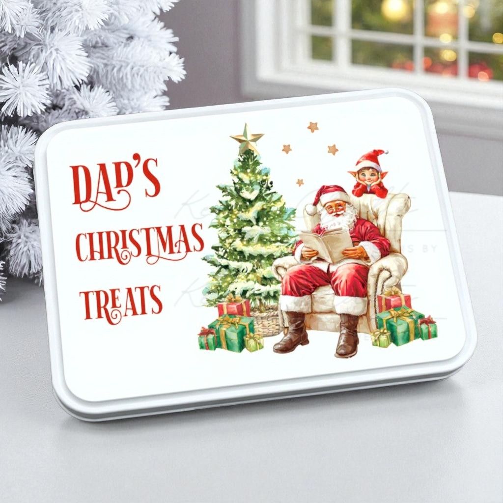 Personalised Christmas Treat Tin Box