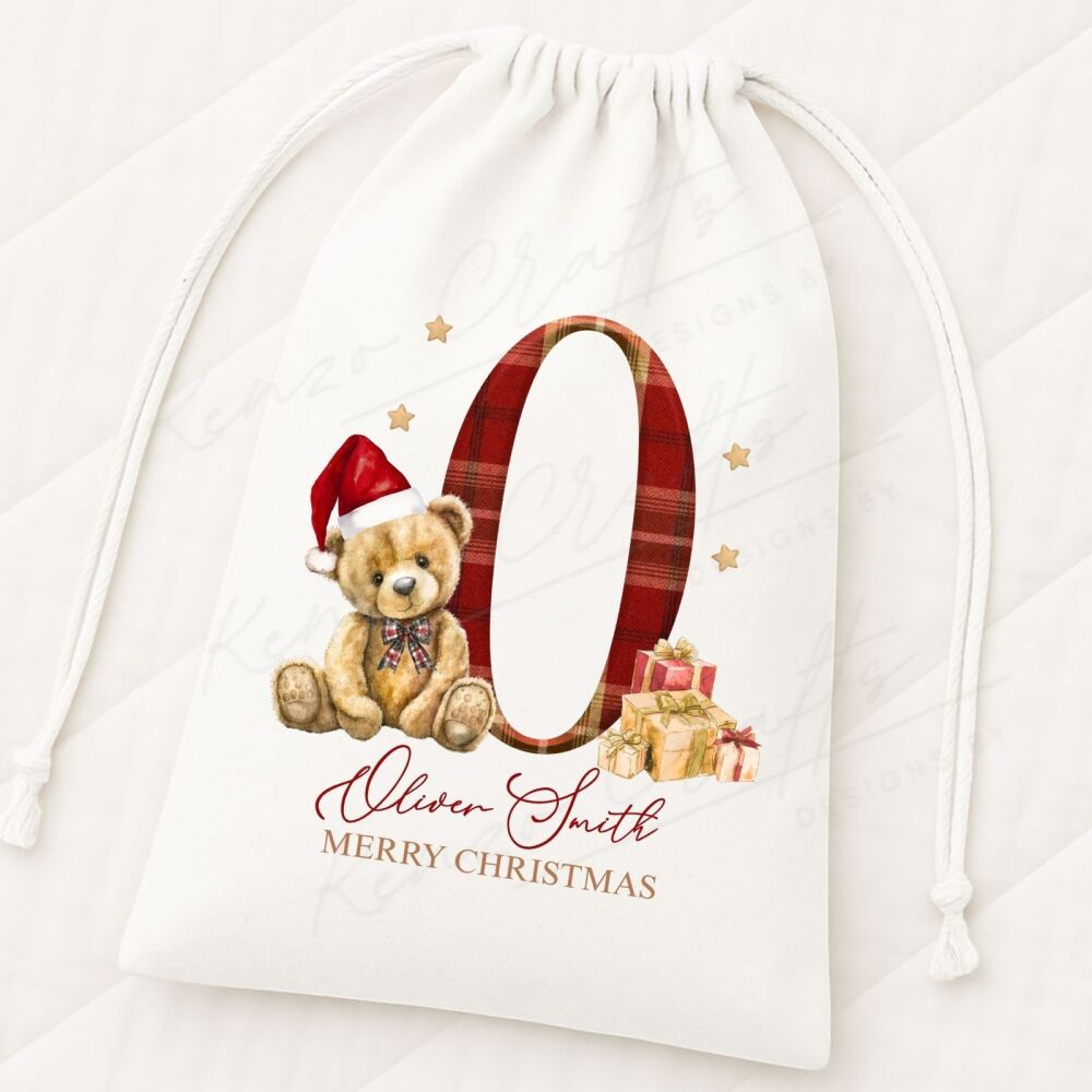 Drawstring Personalised Christmas Toy Sack