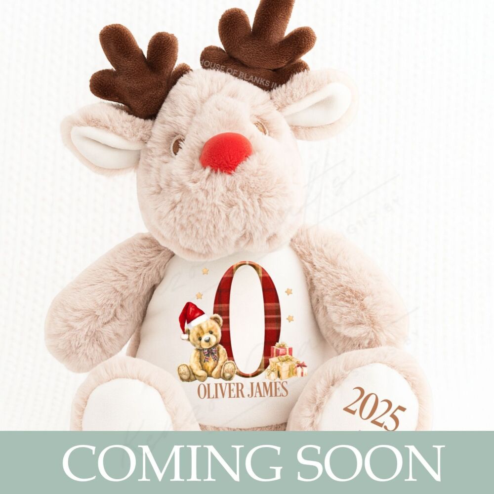 Personalised Soft Toy Reindeer