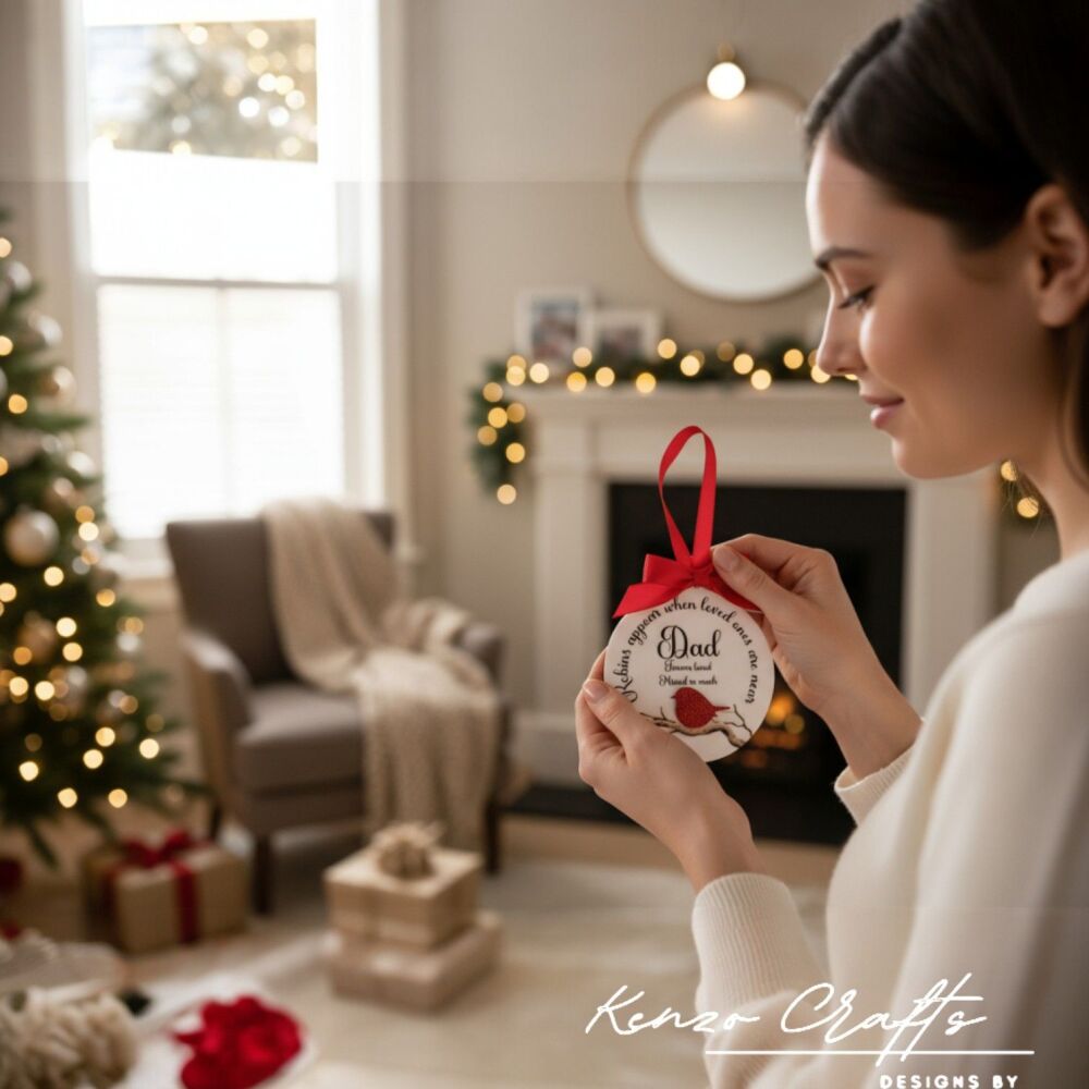 Memorial Robin Personalised Christmas Tree Keepsake