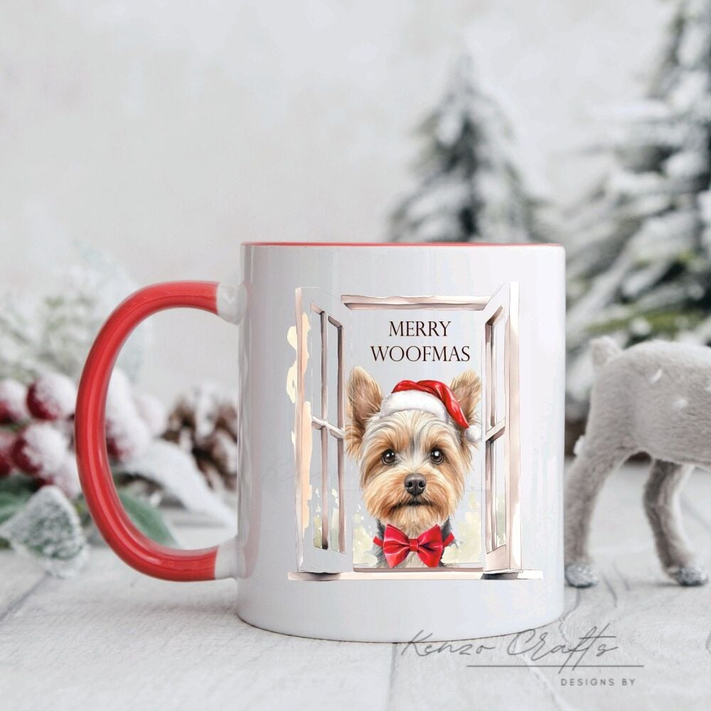 Personalised Christmas Merry Woofmas Mug 50 Dog Breeds