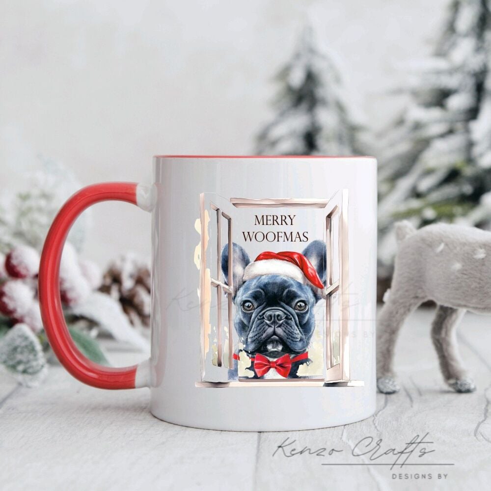 Personalised Christmas Merry Woofmas Mug 50 Dog Breeds