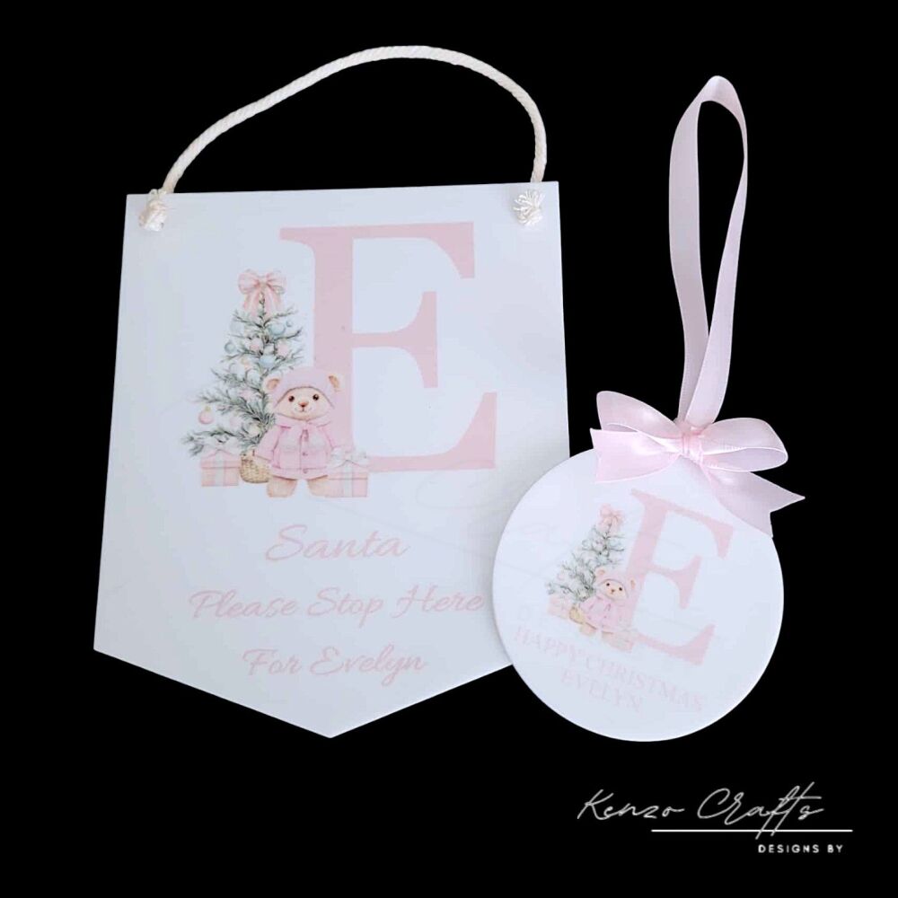 Christmas Bundle 2 - A -Z Alphabet Festive Bear Design