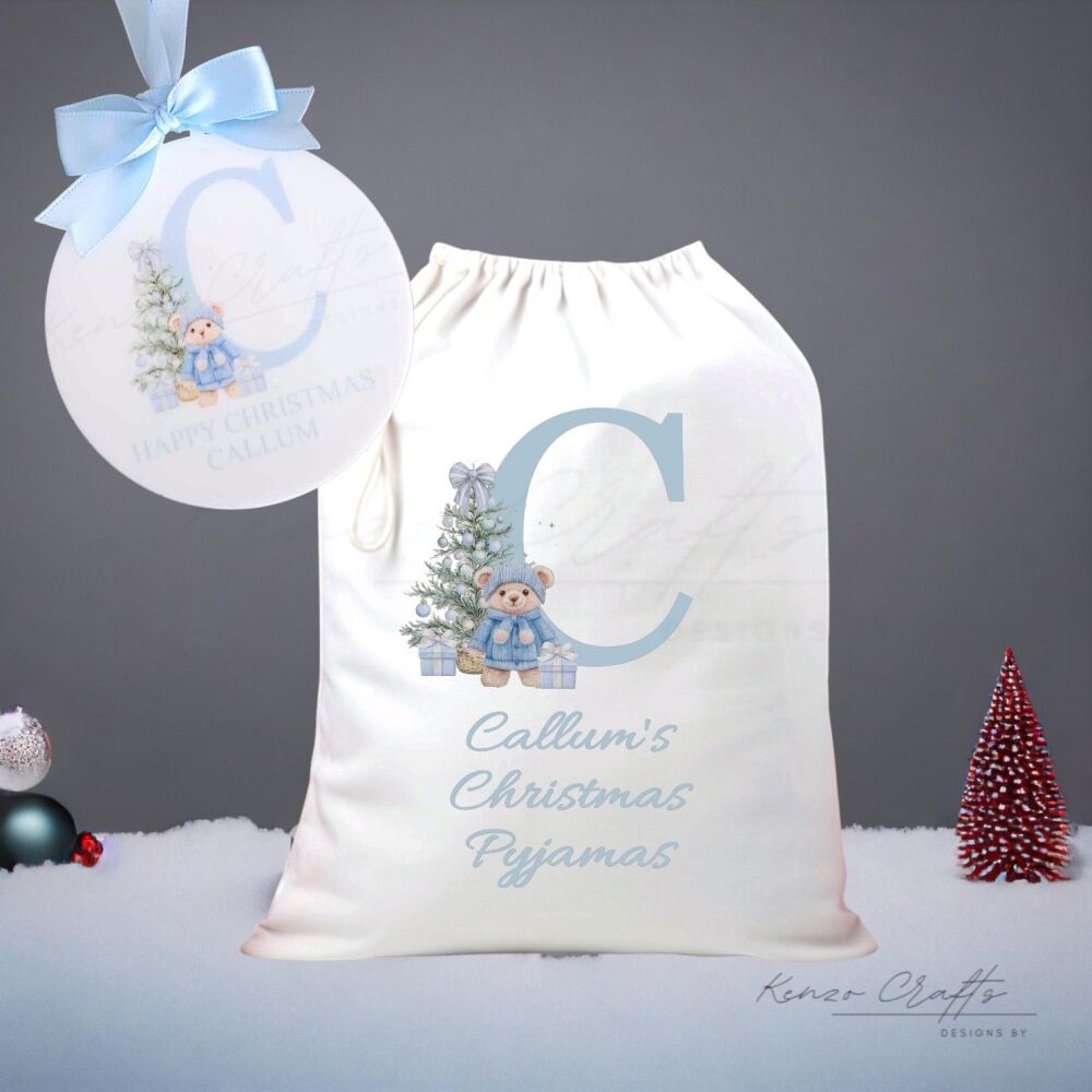 Christmas Bundle 3 - A -Z Alphabet Festive Bear Design