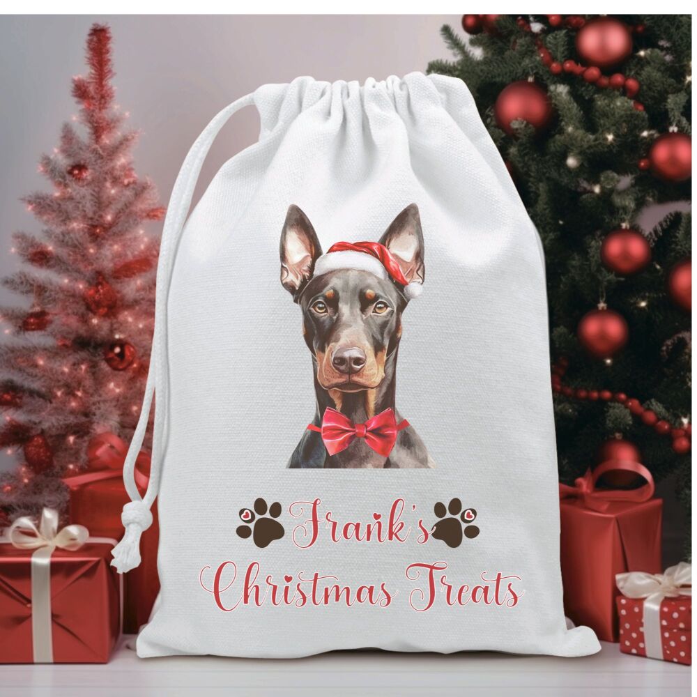 Personalised Dog Treat Bag | Christmas Gift for Dogs | Custom Breed Print | Over 50 Breeds Available