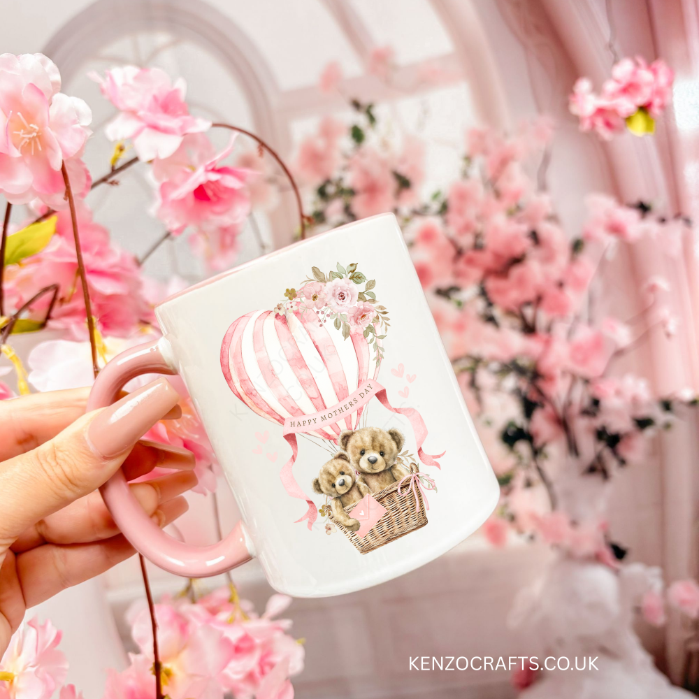 Personalised Mother's Day Ceramic Mug Hot Air Balloon