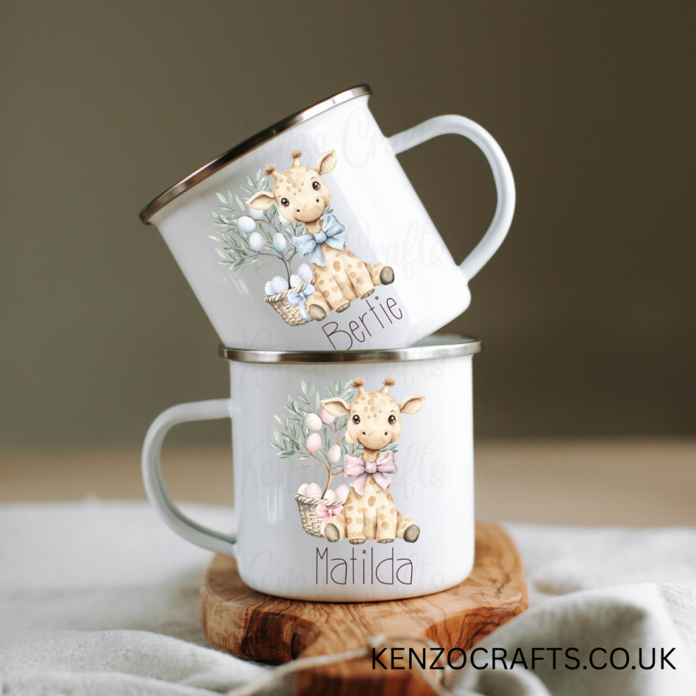 Personalised Easter Mug for Kids &ndash; Custom Enamel 11oz
