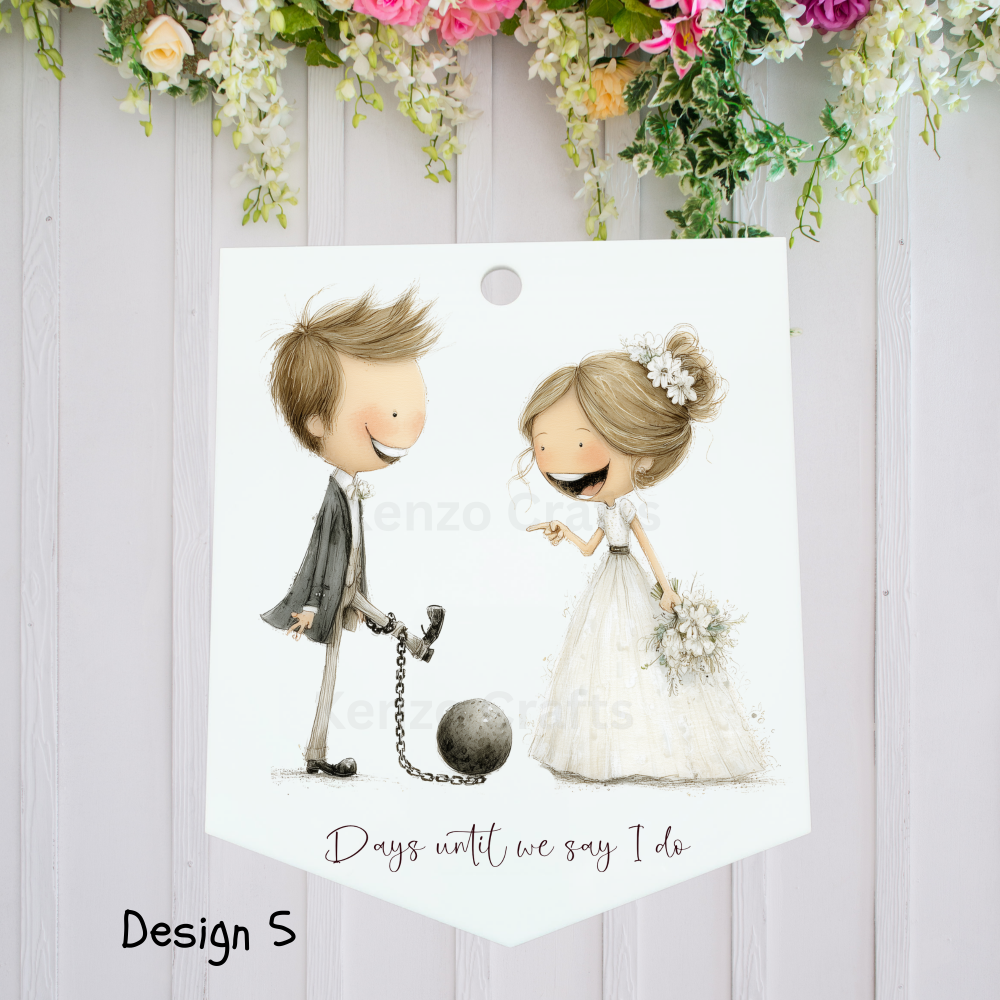 Wedding Fridge Countdown Includes Pen