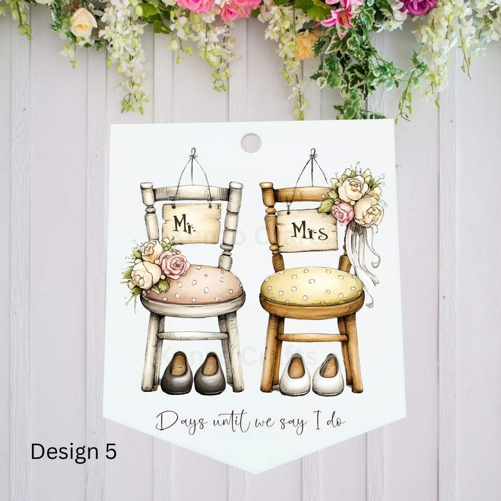 Vintage Wedding Fridge Countdown Includes Pen